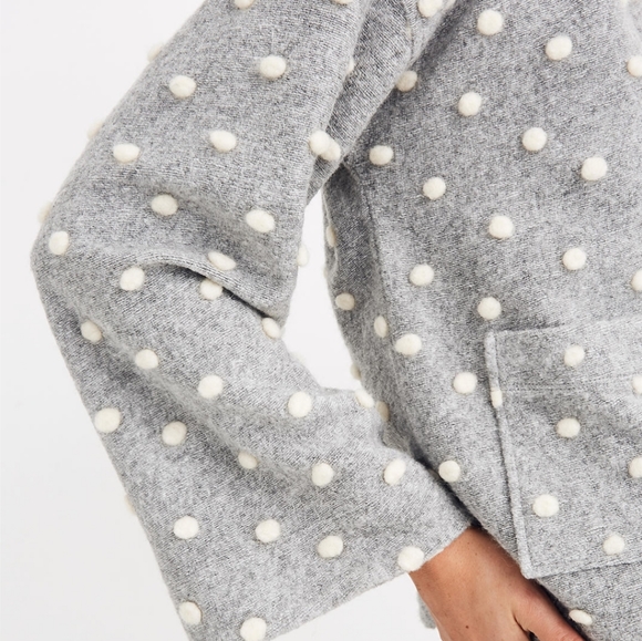 🔥LAST 1🔥NWT MADEWELL ADORABLE MINI POMS CARDI - Picture 2 of 5